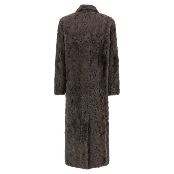 Brunello Cucinelli Women Wavy Shearling Coat - Picture 2 of 5